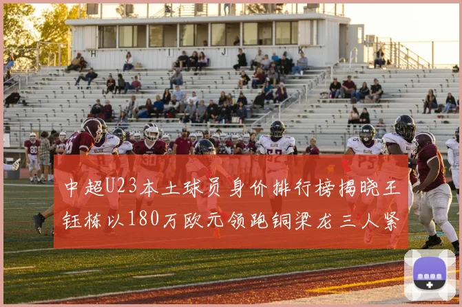 中超U23本土球员身价排行榜揭晓王钰栋以180万欧元领跑铜梁龙三人紧随其后